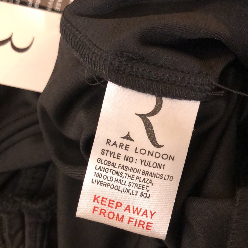 Rare London Black Drawstring Ruched Cyclistsuit - Picture 12 of 15